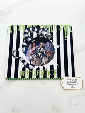Beetlejuice Horror Icons Mousepad - Retro Slasher Movie Desk Decor